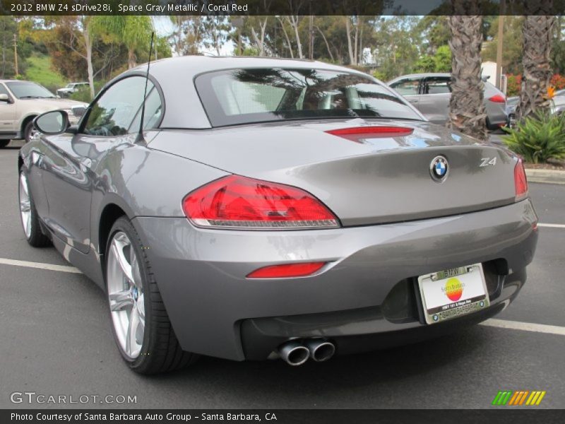 Space Gray Metallic / Coral Red 2012 BMW Z4 sDrive28i