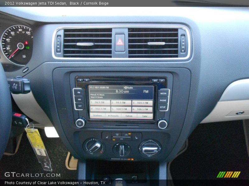 Black / Cornsilk Beige 2012 Volkswagen Jetta TDI Sedan