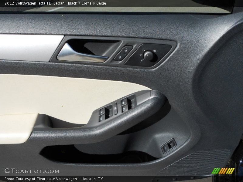 Black / Cornsilk Beige 2012 Volkswagen Jetta TDI Sedan