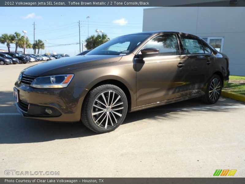 Toffee Brown Metallic / 2 Tone Cornsilk/Black 2012 Volkswagen Jetta SEL Sedan