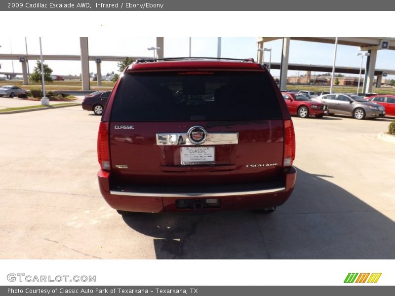 Infrared / Ebony/Ebony 2009 Cadillac Escalade AWD
