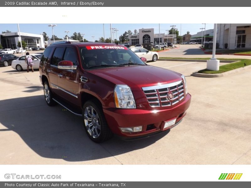 Infrared / Ebony/Ebony 2009 Cadillac Escalade AWD