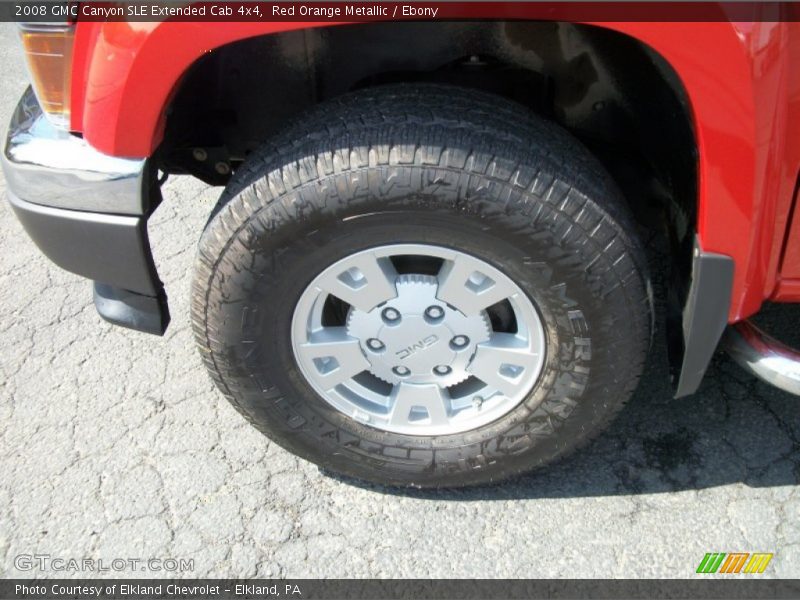 Red Orange Metallic / Ebony 2008 GMC Canyon SLE Extended Cab 4x4