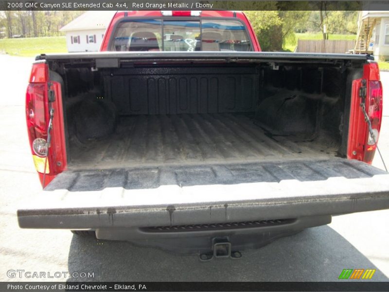 Red Orange Metallic / Ebony 2008 GMC Canyon SLE Extended Cab 4x4