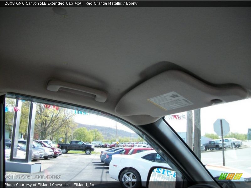 Red Orange Metallic / Ebony 2008 GMC Canyon SLE Extended Cab 4x4