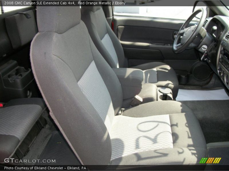 Red Orange Metallic / Ebony 2008 GMC Canyon SLE Extended Cab 4x4