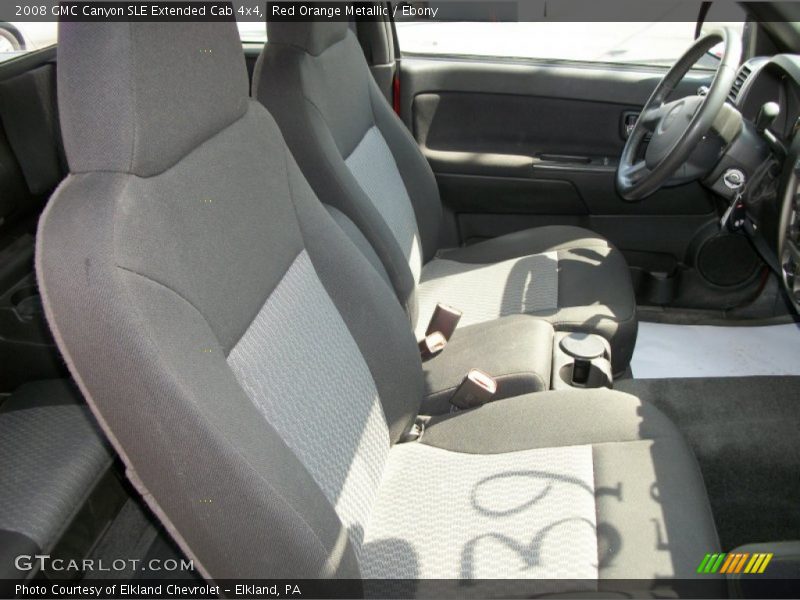 Red Orange Metallic / Ebony 2008 GMC Canyon SLE Extended Cab 4x4