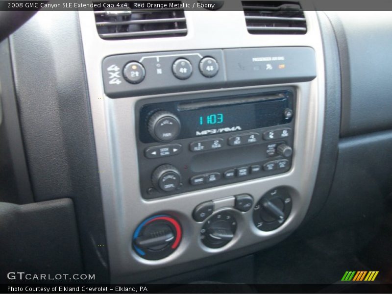 Red Orange Metallic / Ebony 2008 GMC Canyon SLE Extended Cab 4x4
