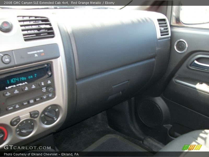 Red Orange Metallic / Ebony 2008 GMC Canyon SLE Extended Cab 4x4