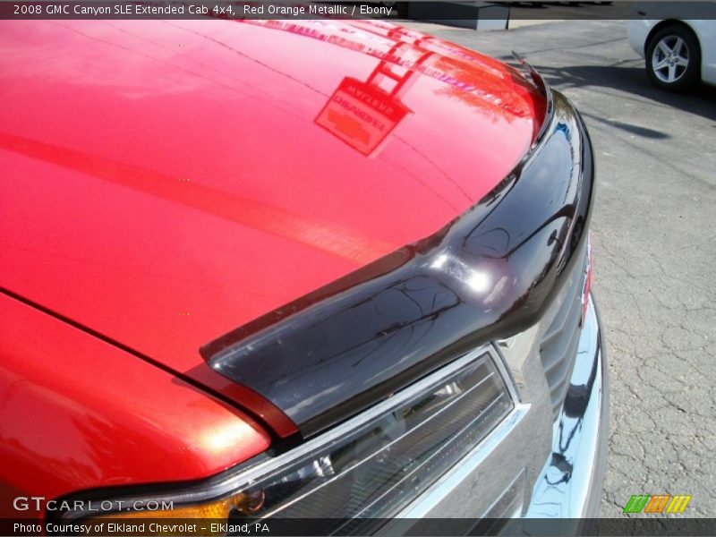 Red Orange Metallic / Ebony 2008 GMC Canyon SLE Extended Cab 4x4