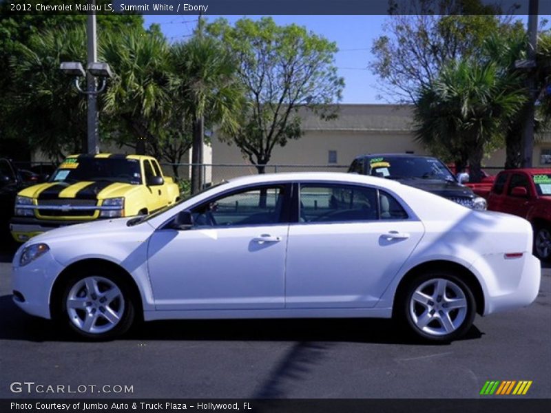 Summit White / Ebony 2012 Chevrolet Malibu LS
