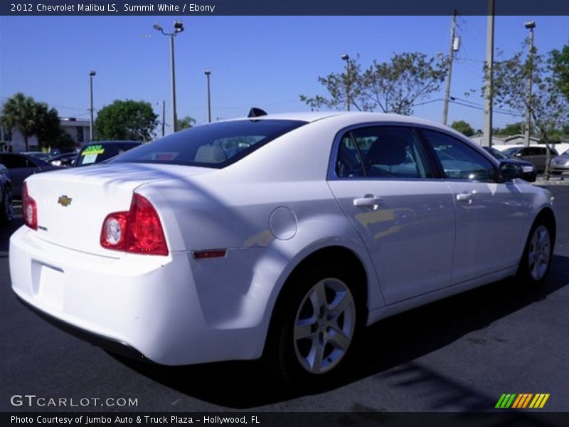 Summit White / Ebony 2012 Chevrolet Malibu LS