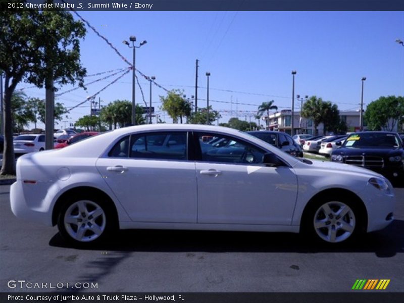Summit White / Ebony 2012 Chevrolet Malibu LS