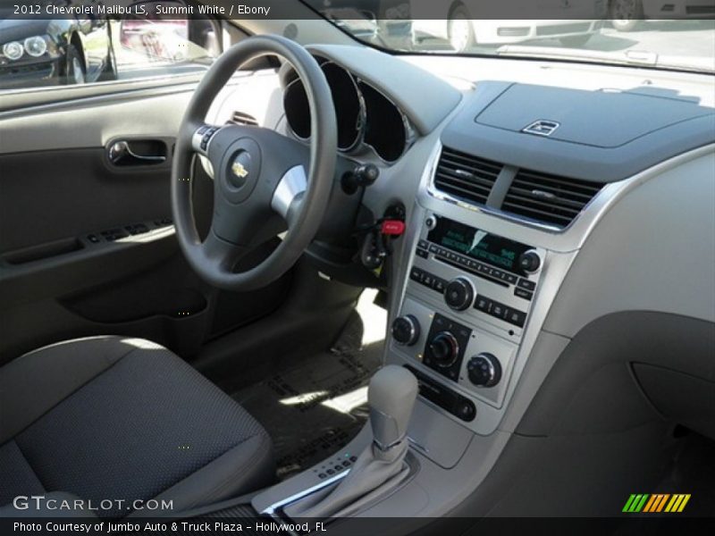 Summit White / Ebony 2012 Chevrolet Malibu LS
