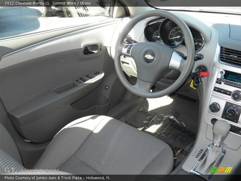 Summit White / Ebony 2012 Chevrolet Malibu LS
