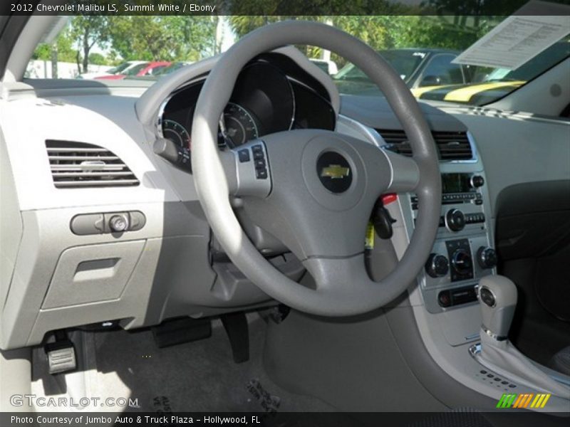 Summit White / Ebony 2012 Chevrolet Malibu LS