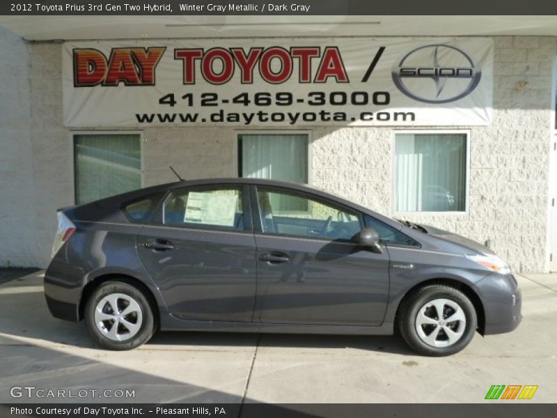 Winter Gray Metallic / Dark Gray 2012 Toyota Prius 3rd Gen Two Hybrid