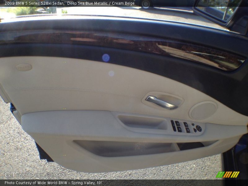 Deep Sea Blue Metallic / Cream Beige 2009 BMW 5 Series 528xi Sedan
