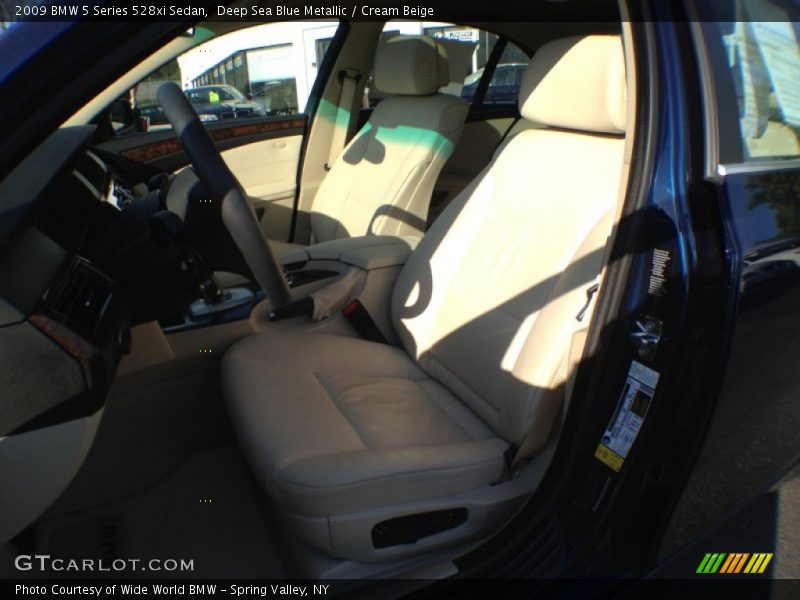 Deep Sea Blue Metallic / Cream Beige 2009 BMW 5 Series 528xi Sedan
