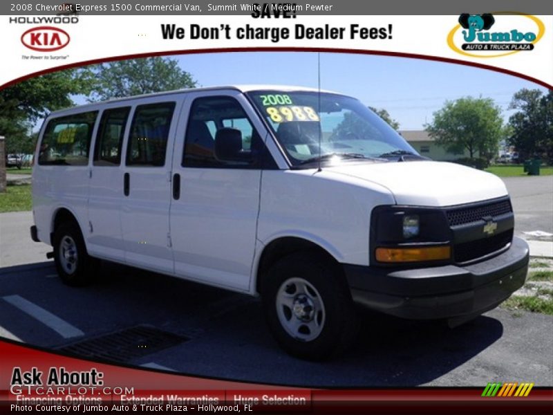 Summit White / Medium Pewter 2008 Chevrolet Express 1500 Commercial Van