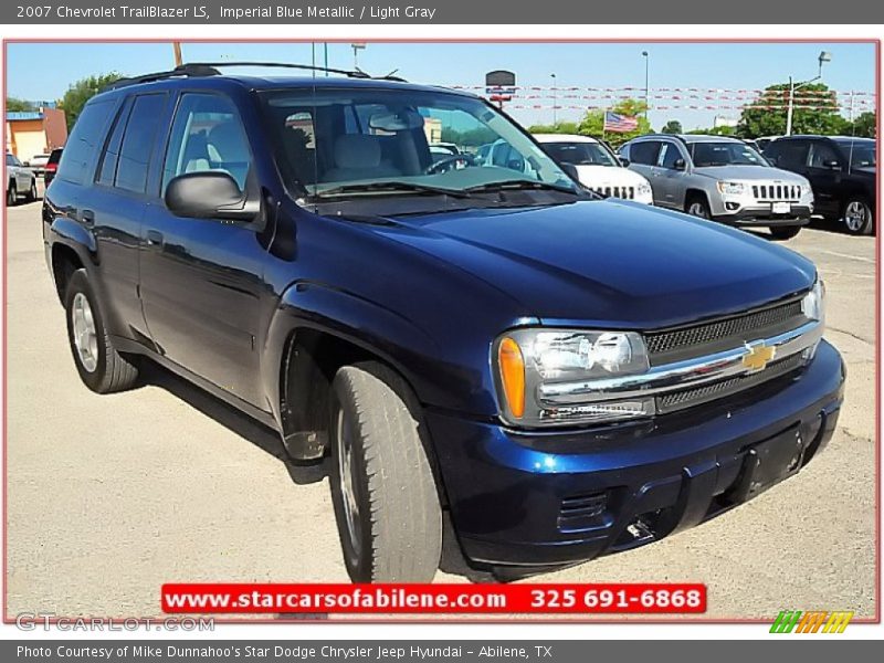 Imperial Blue Metallic / Light Gray 2007 Chevrolet TrailBlazer LS