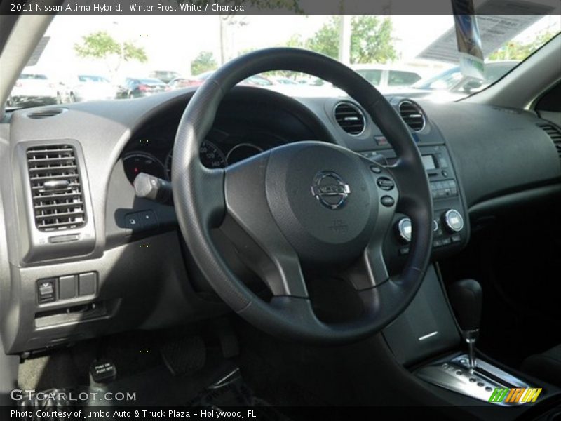 Winter Frost White / Charcoal 2011 Nissan Altima Hybrid