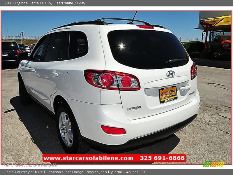 Pearl White / Gray 2010 Hyundai Santa Fe GLS