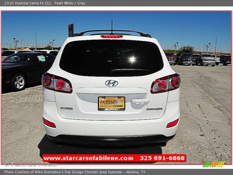 Pearl White / Gray 2010 Hyundai Santa Fe GLS