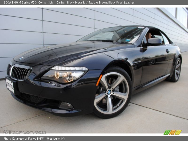 Carbon Black Metallic / Saddle Brown/Black Pearl Leather 2009 BMW 6 Series 650i Convertible