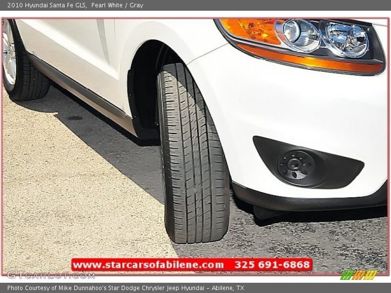 Pearl White / Gray 2010 Hyundai Santa Fe GLS