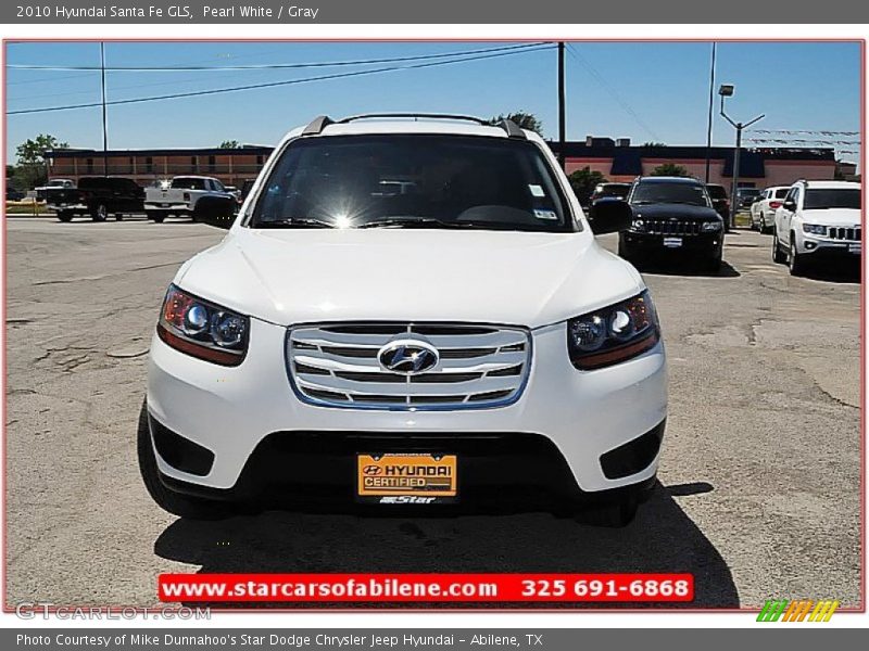 Pearl White / Gray 2010 Hyundai Santa Fe GLS