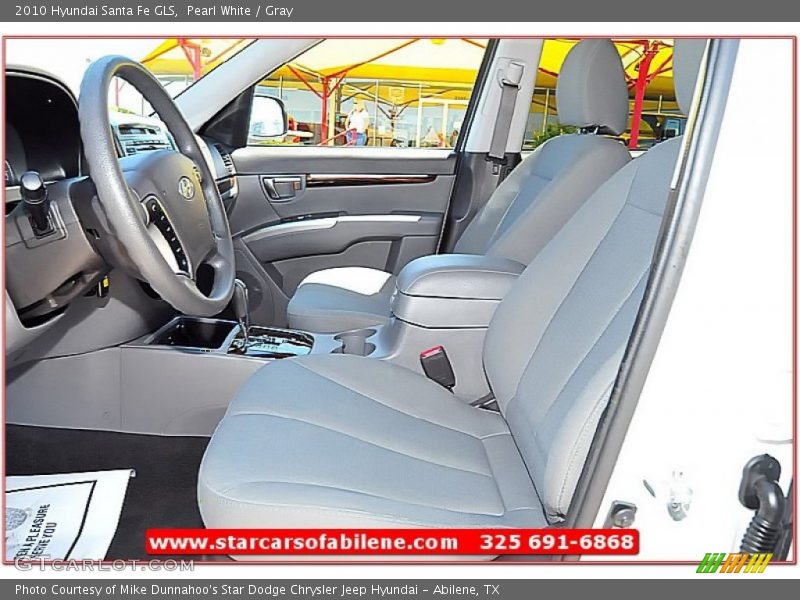 Pearl White / Gray 2010 Hyundai Santa Fe GLS