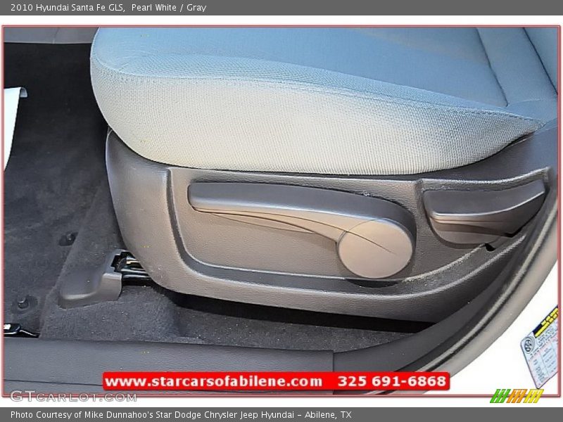 Pearl White / Gray 2010 Hyundai Santa Fe GLS