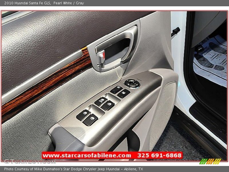 Pearl White / Gray 2010 Hyundai Santa Fe GLS