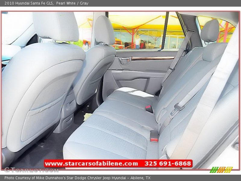 Pearl White / Gray 2010 Hyundai Santa Fe GLS