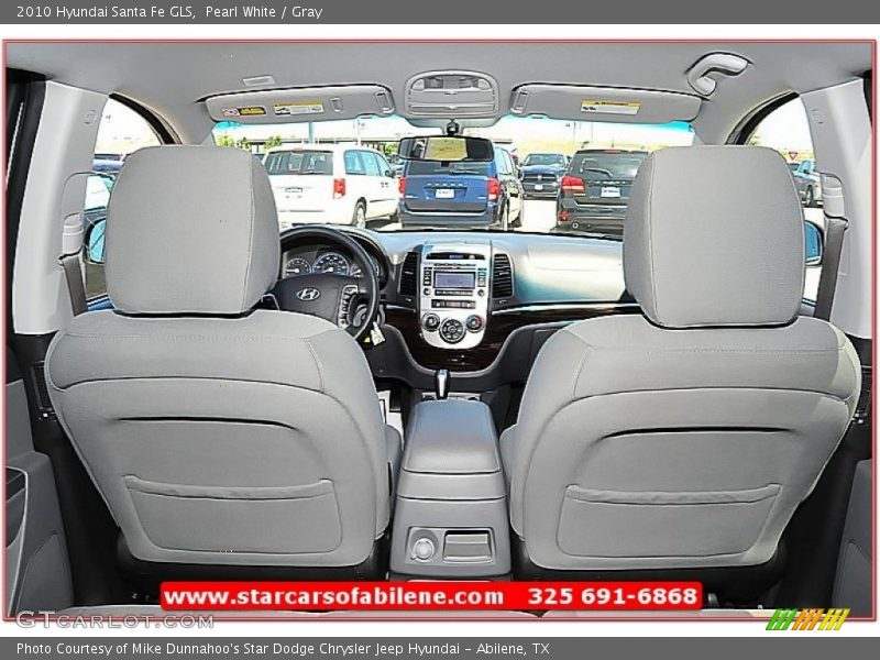 Pearl White / Gray 2010 Hyundai Santa Fe GLS