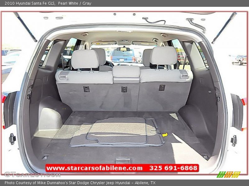 Pearl White / Gray 2010 Hyundai Santa Fe GLS
