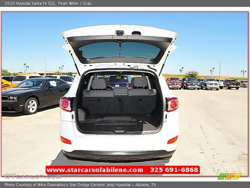 Pearl White / Gray 2010 Hyundai Santa Fe GLS