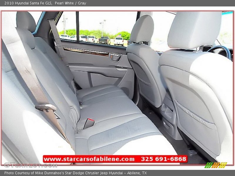 Pearl White / Gray 2010 Hyundai Santa Fe GLS