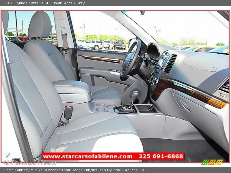 Pearl White / Gray 2010 Hyundai Santa Fe GLS