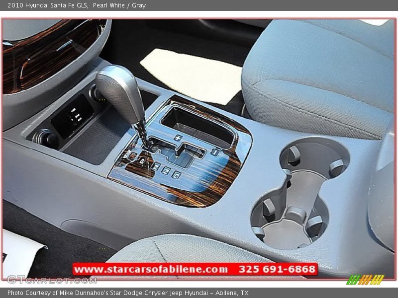 Pearl White / Gray 2010 Hyundai Santa Fe GLS