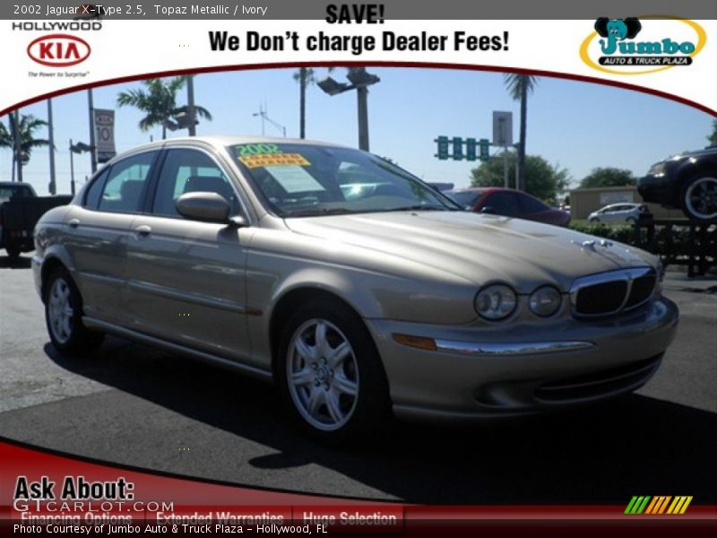 Topaz Metallic / Ivory 2002 Jaguar X-Type 2.5