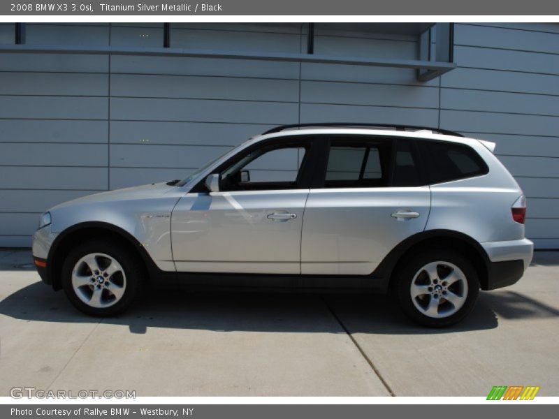 Titanium Silver Metallic / Black 2008 BMW X3 3.0si