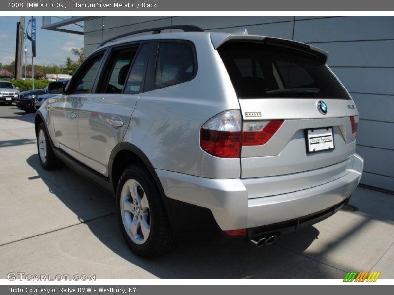 Titanium Silver Metallic / Black 2008 BMW X3 3.0si