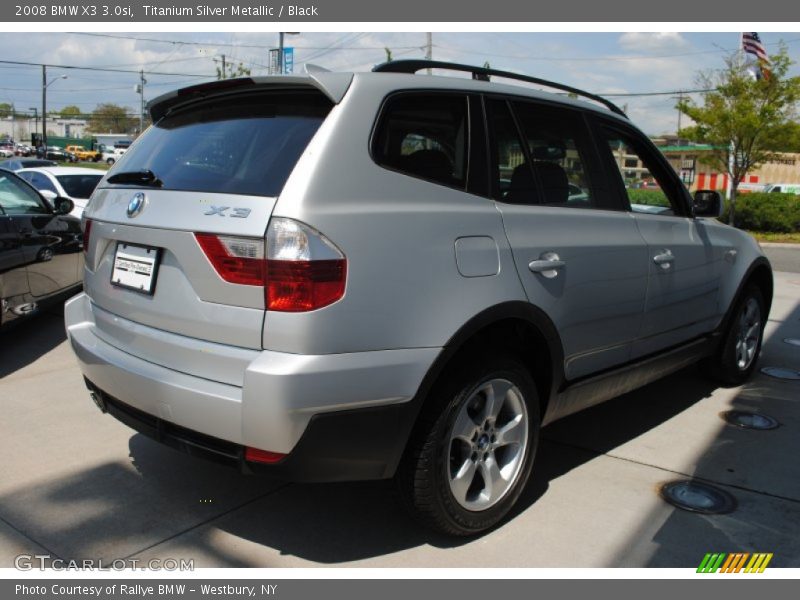 Titanium Silver Metallic / Black 2008 BMW X3 3.0si