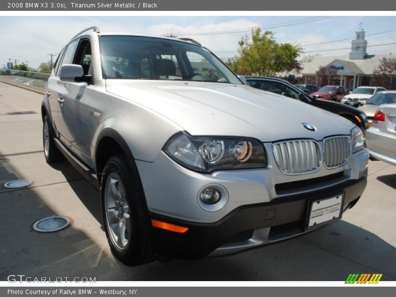 Titanium Silver Metallic / Black 2008 BMW X3 3.0si