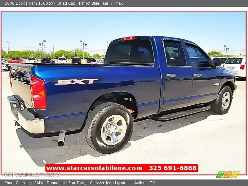 Patriot Blue Pearl / Khaki 2008 Dodge Ram 1500 SXT Quad Cab