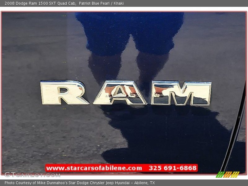 Patriot Blue Pearl / Khaki 2008 Dodge Ram 1500 SXT Quad Cab