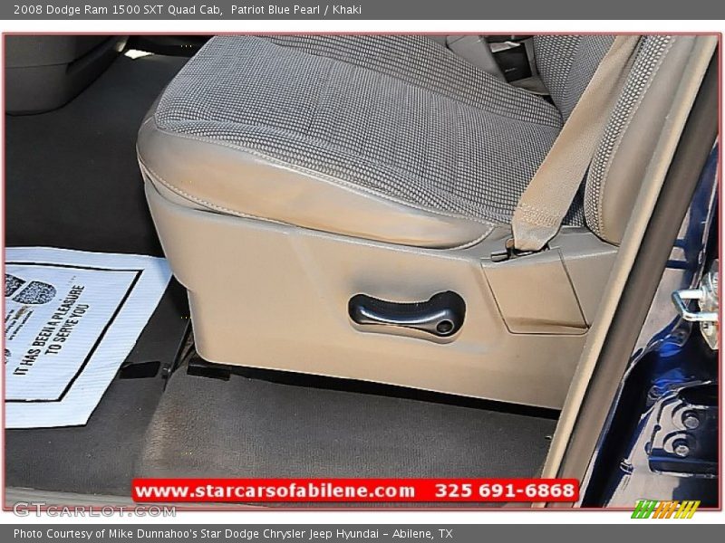 Patriot Blue Pearl / Khaki 2008 Dodge Ram 1500 SXT Quad Cab