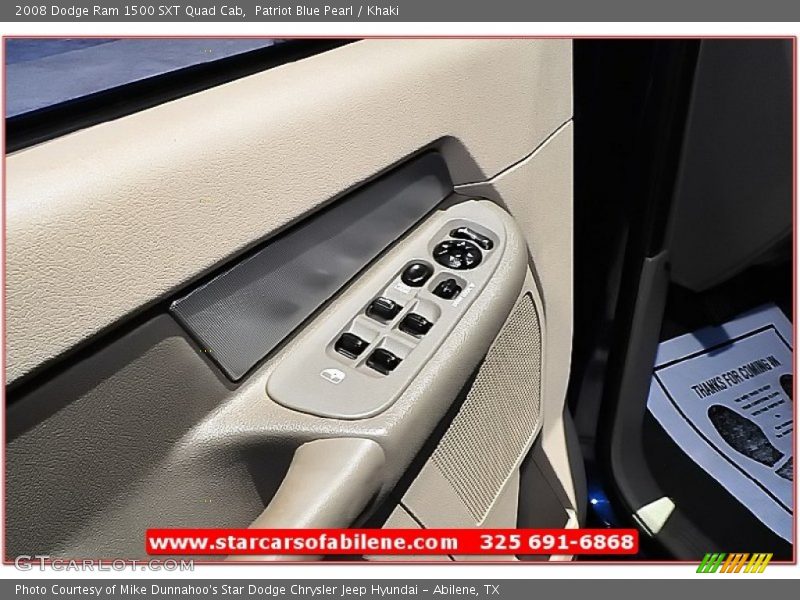 Patriot Blue Pearl / Khaki 2008 Dodge Ram 1500 SXT Quad Cab